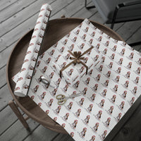 Load image into Gallery viewer, Beagle Christmas Wrapping Paper, Cute Dog Gift Wrap with Santa Hat and Holiday Lights, Perfect for Dog Lovers
