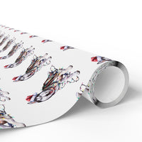 Load image into Gallery viewer, Siberian Husky Christmas Lights Wrapping Paper
