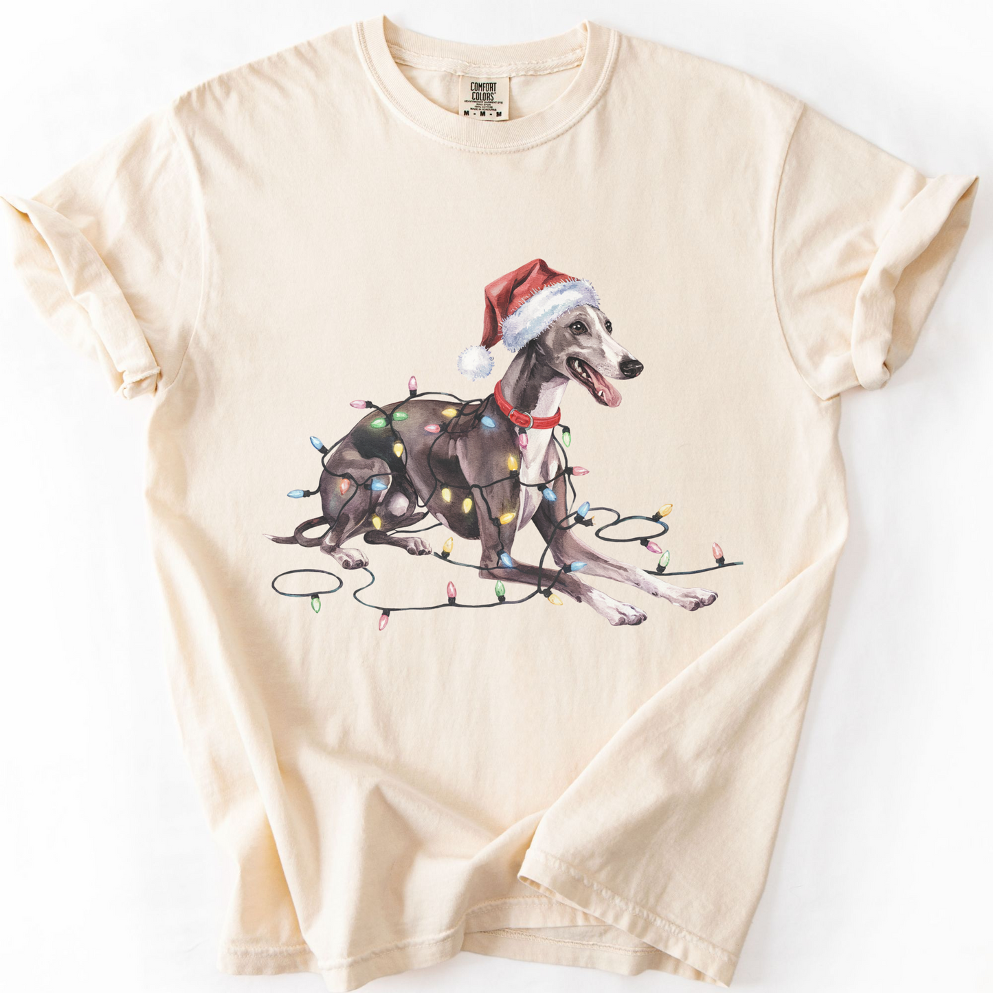 Greyhound Christmas Lights Shirt