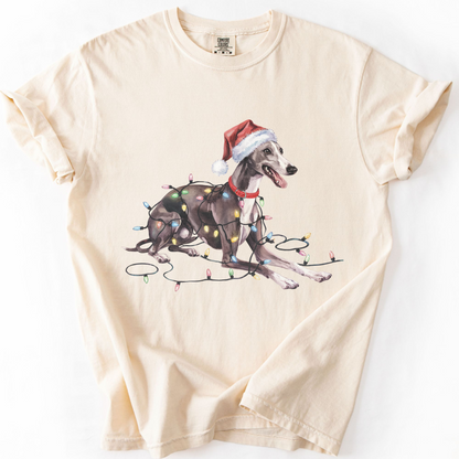 Greyhound Christmas Lights Shirt