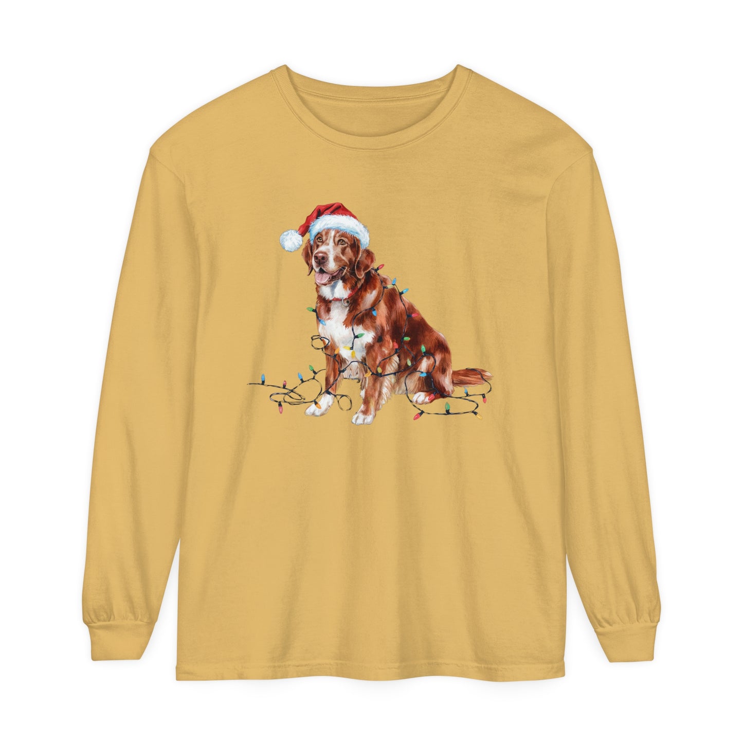 Christmas Nova Scotia Duck Tolling Retriever Long Sleeved Shirt, Christmas Lights Dog Tee, Christmas Dog Tee, Retriever Mom Tshirt