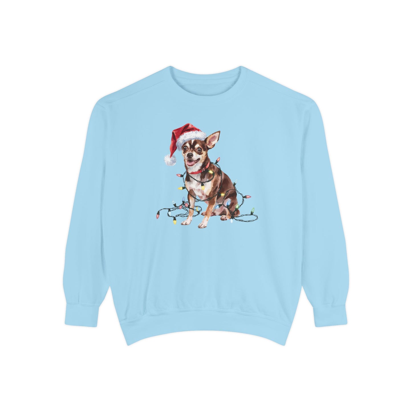 Christmas Chihuahua Sweatshirt, Christmas Lights Dog Sweatshirt, Christmas Dog, Chihuahua Mom Sweatshirt, Gift for Dog Lover, Chihuahua