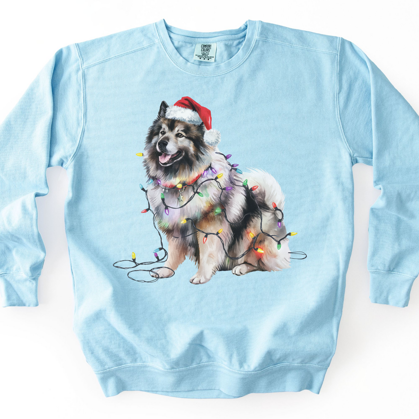 Keeshond Christmas Lights Sweatshirt