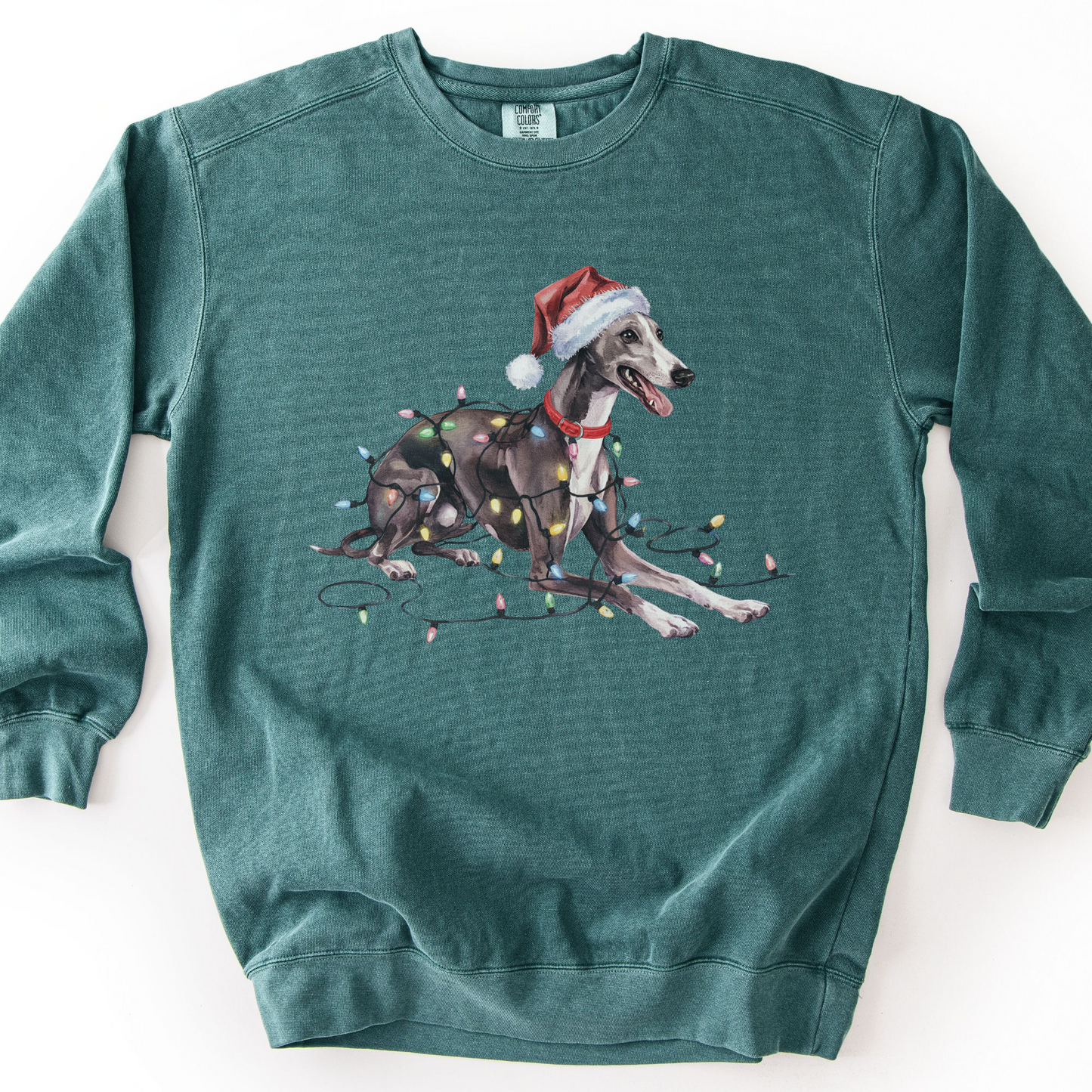 Greyhound Christmas Lights Sweatshirt