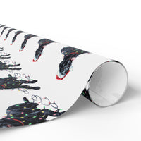 Load image into Gallery viewer, Black Lab Christmas Lights Wrapping Paper

