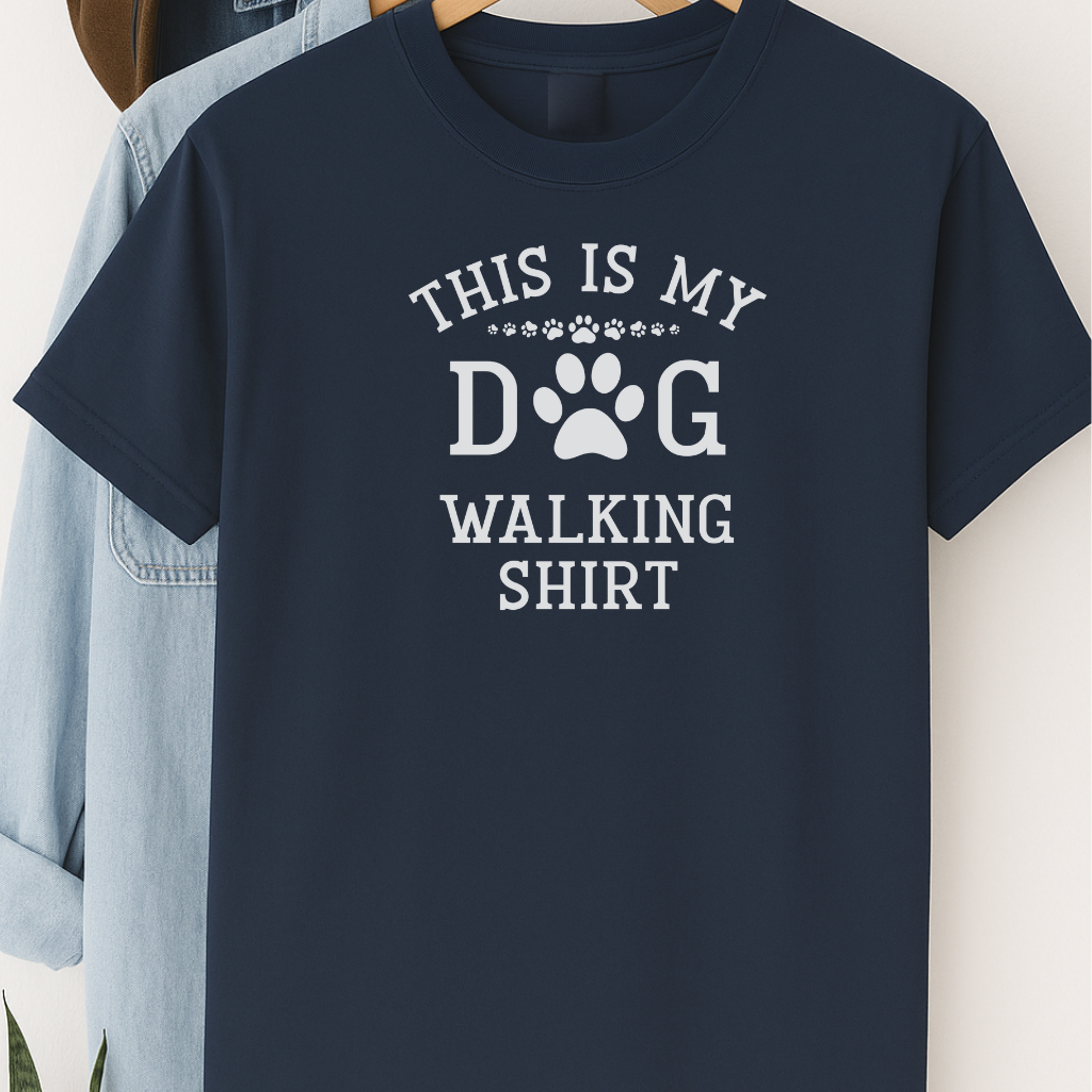 This Is My Dog Walking Shirt – Funny Paw Print T-Shirt for Dog Lovers & Pet Parents