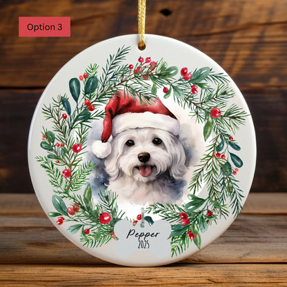Personalized Bichon Frise Christmas Ornament