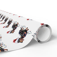 Load image into Gallery viewer, Dachshund Christmas Wrapping Paper, Cute Dog Gift Wrap with Santa Hat and Holiday Lights, Perfect for Dog Lovers
