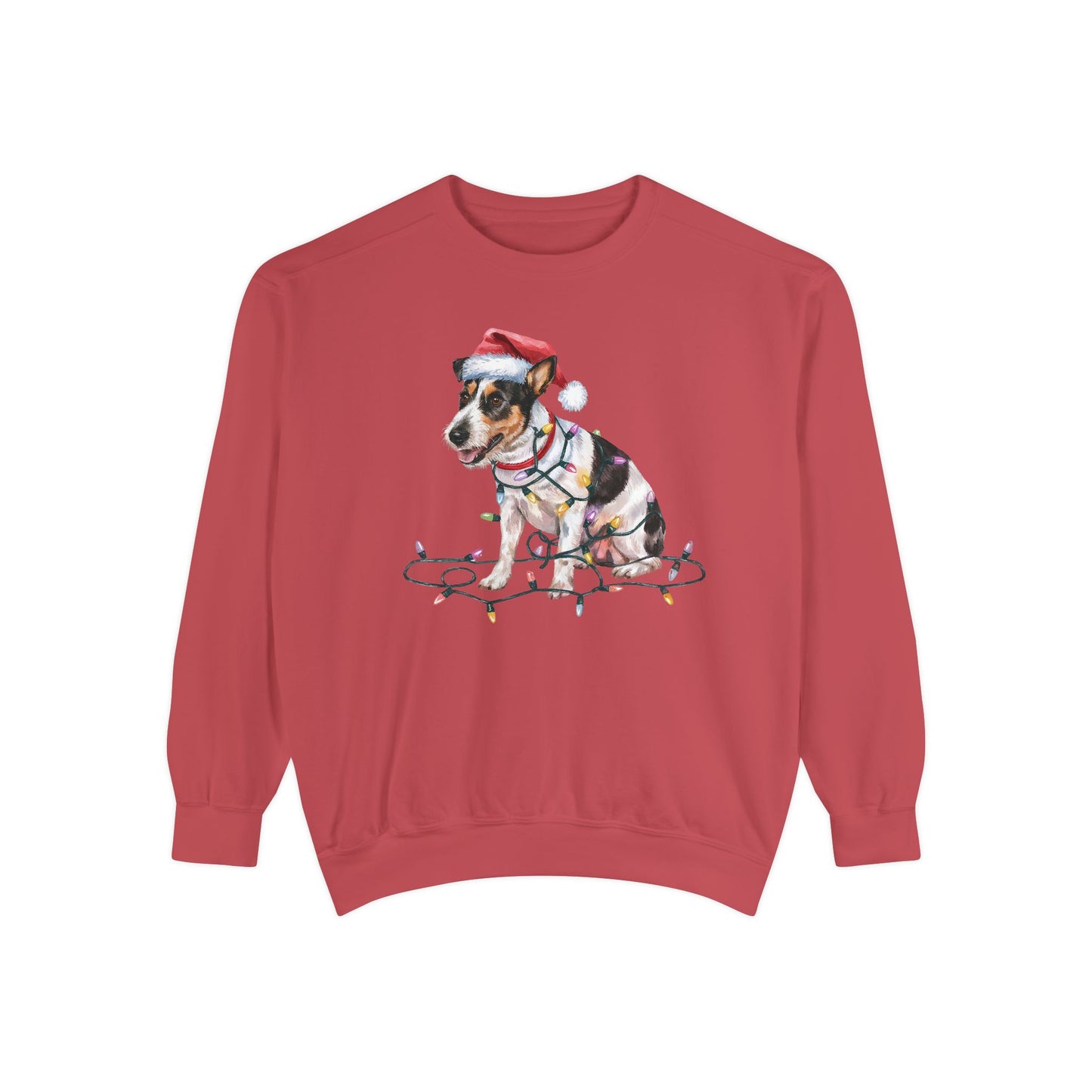 Christmas Rat Terrier Sweatshirt, Christmas Lights Dog Sweatshirt, Christmas Dog Sweatshirt, Rat Terrier Mom Sweatshirt, Gift for Dog Lover