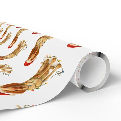 Bracco Italiano Christmas Lights Wrapping Paper