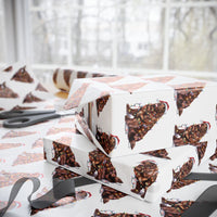 Load image into Gallery viewer, Brown Newfoundland Christmas Lights Wrapping Paper
