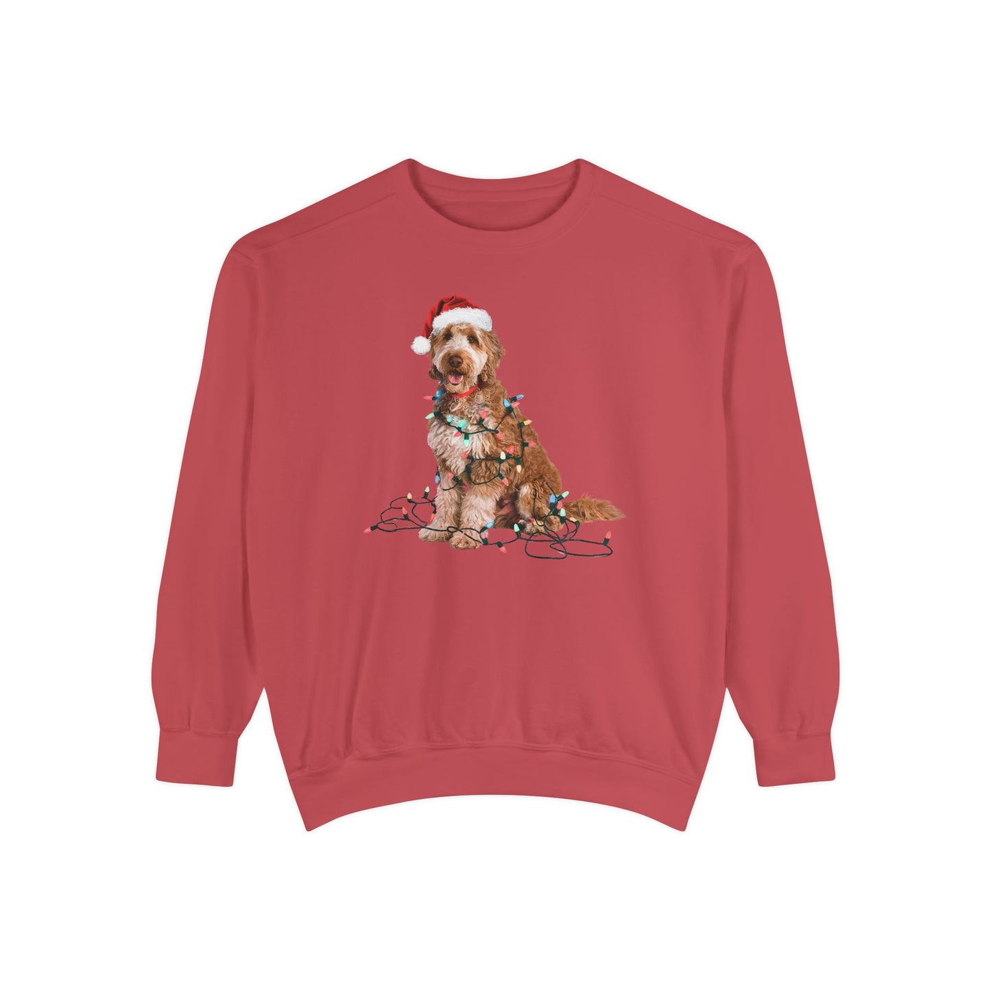 Christmas Goldendoodle Sweatshirt, Christmas Lights Dog Sweatshirt, Christmas Dog, Goldendoodle Mom, Gift for Dog Lover, Goldendoodle