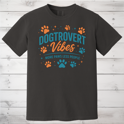 Funny Dogtrovert Vibes Retro Dog Lover Shirt