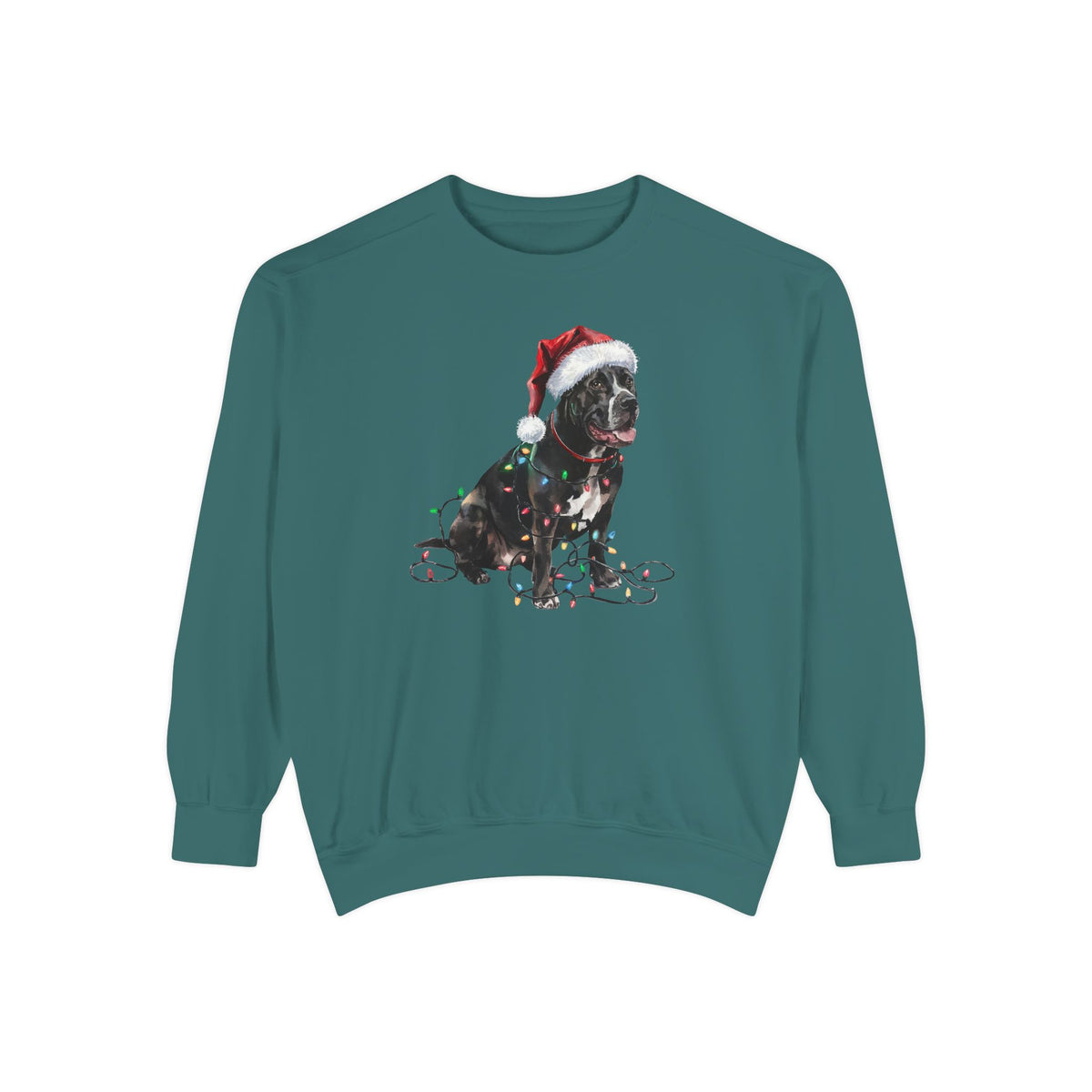 Christmas Cane Corso Sweatshirt, Christmas Lights Dog