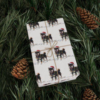 Load image into Gallery viewer, Black Shiba Inu Christmas Lights Wrapping Paper
