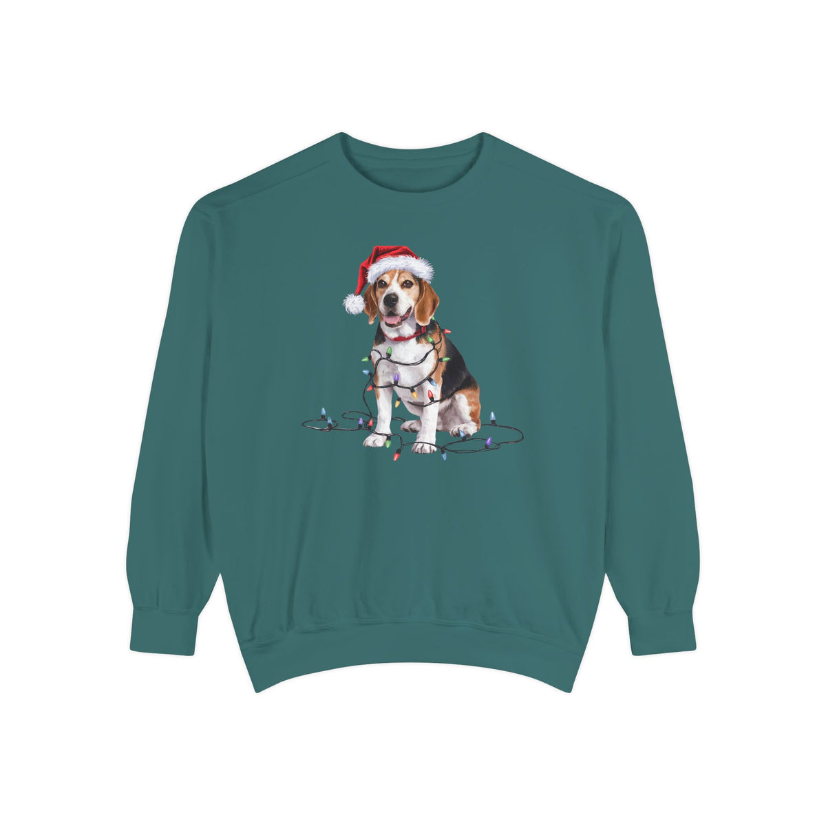 Christmas Beagle Sweatshirt, Christmas Lights Dog