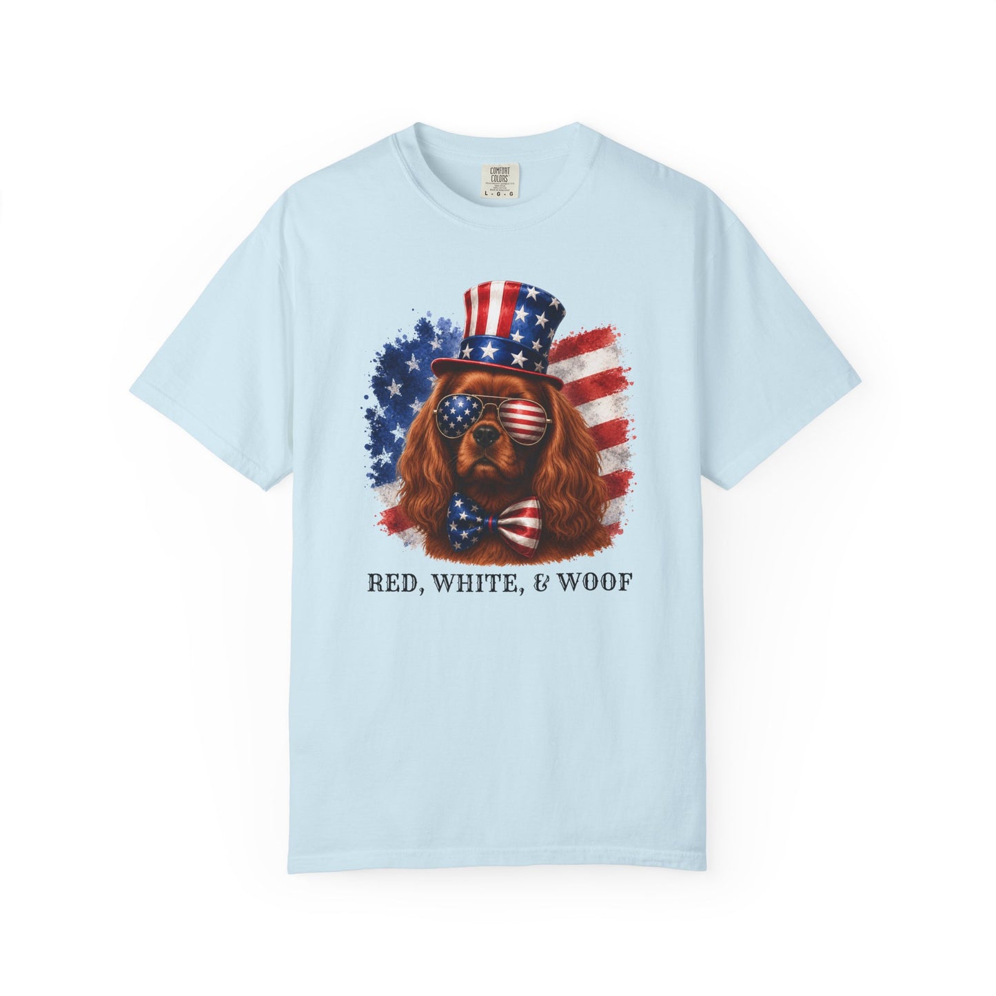 Patriotic Ruby Cavalier Red White & Woof Shirt