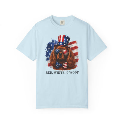 Patriotic Ruby Cavalier Red White & Woof Shirt