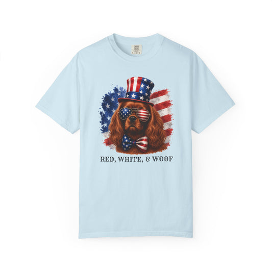 Patriotic Ruby Cavalier Red White & Woof Shirt