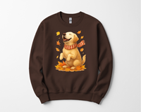 Load image into Gallery viewer, Yellow Labrador Shirt, Autumn Dog Sweatshirt, Labrador Lover Gift, Cozy Canine Apparel, Fall Clothing for Dog Moms

