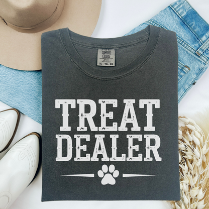 Treat Dealer Dog Lover Shirt, Funny Pet Owner T-Shirt for Dog Moms Dads, Cute Gift for Dog Trainers and Dog Sitters