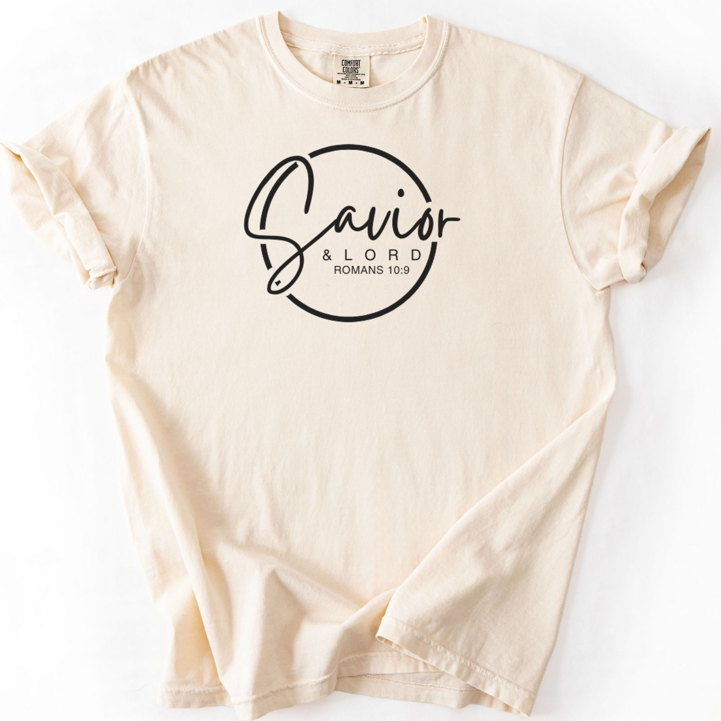 Christian Savior & Lord Shirt, Romans 10:9 Bible Verse Faith Tee
