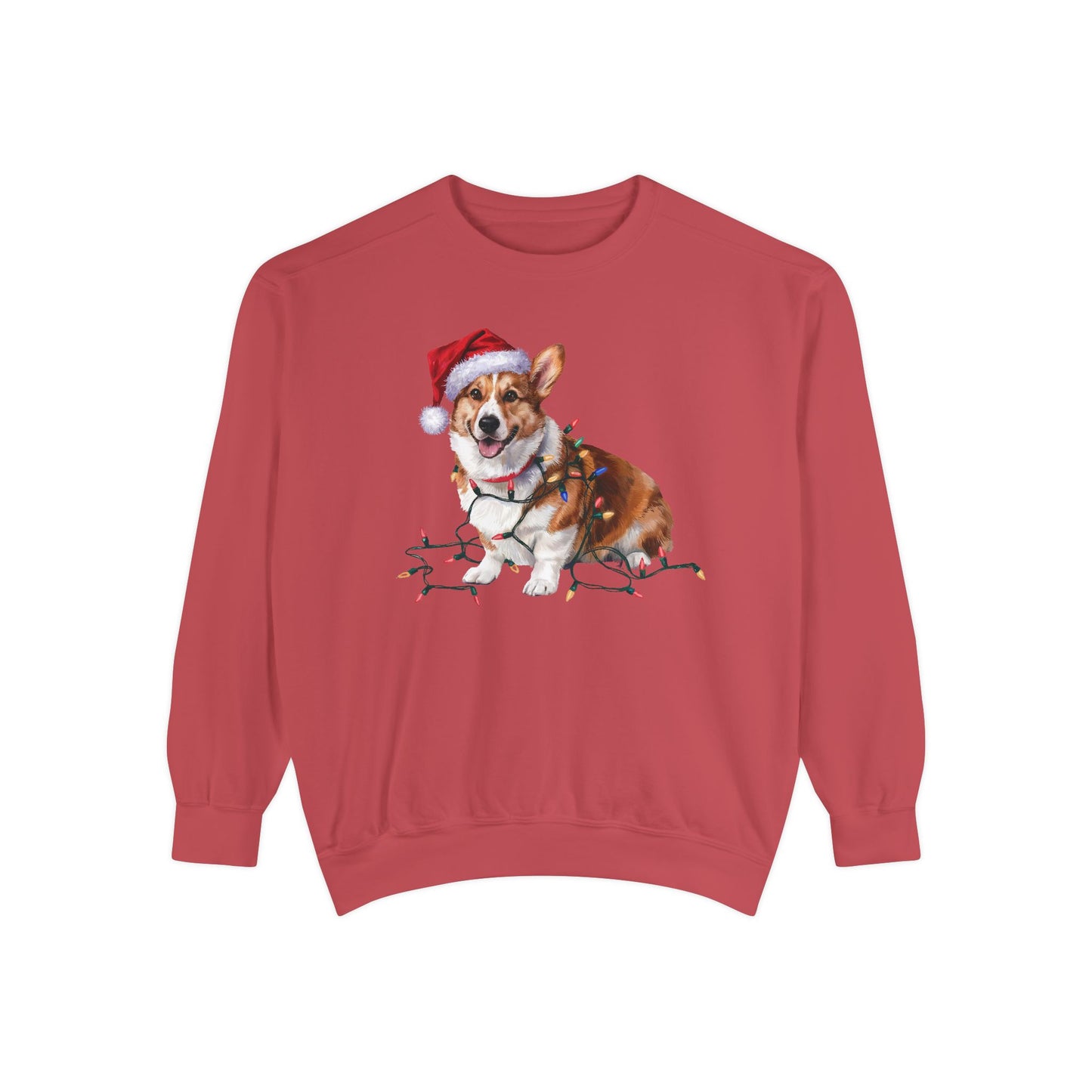 Christmas Corgi Sweatshirt, Christmas Lights Dog Sweatshirt, Christmas Dog, Corgi Mom Sweatshirt, Gift for Dog Lover, Corgi