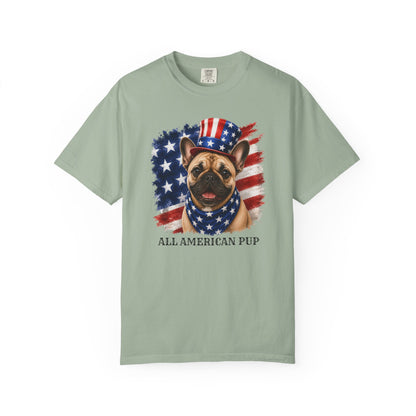 Patriotic French Bulldog All American Pup Shirt