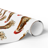 Load image into Gallery viewer, Basset Hound Christmas Lights Wrapping Paper
