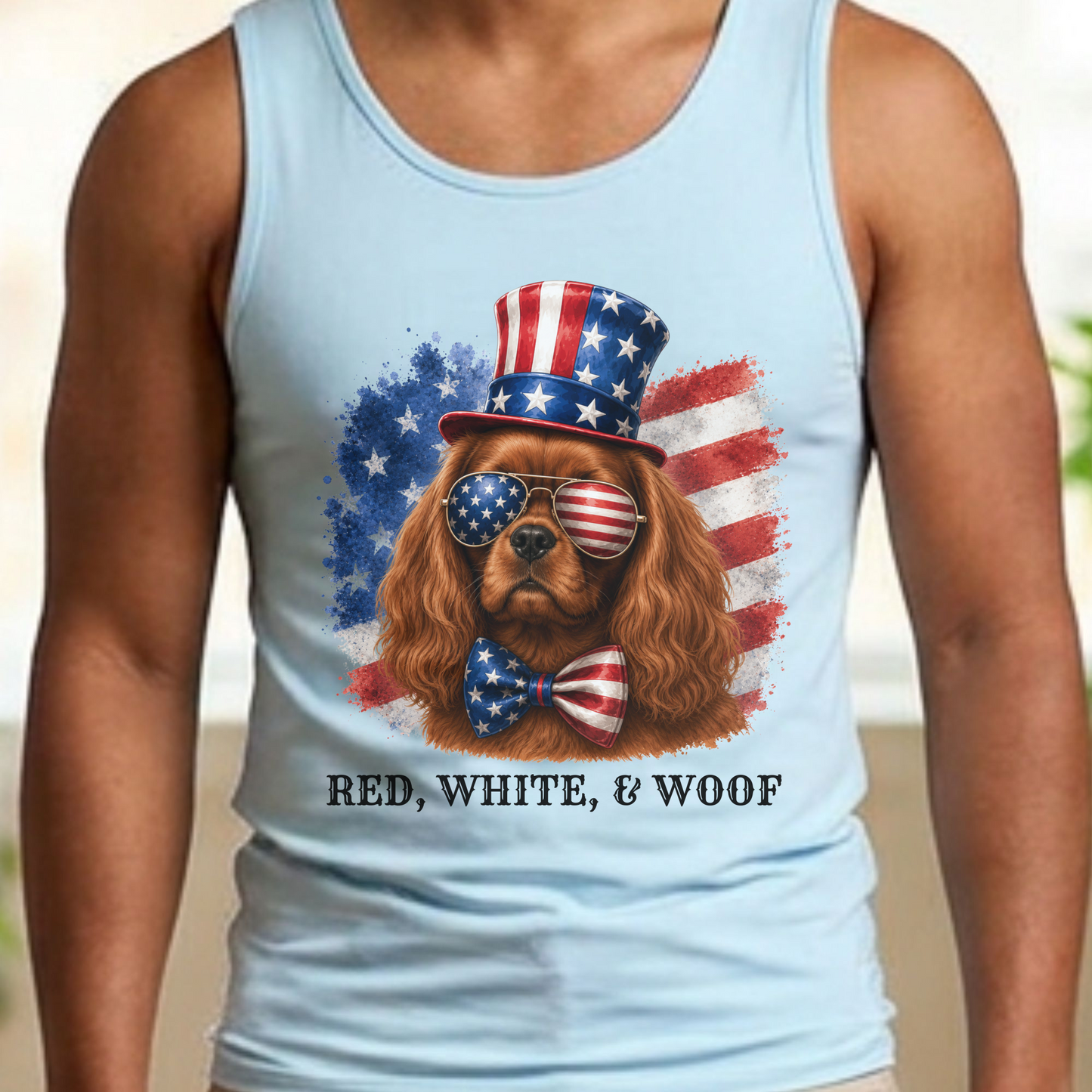 Patriotic Ruby Cavalier Tank Top