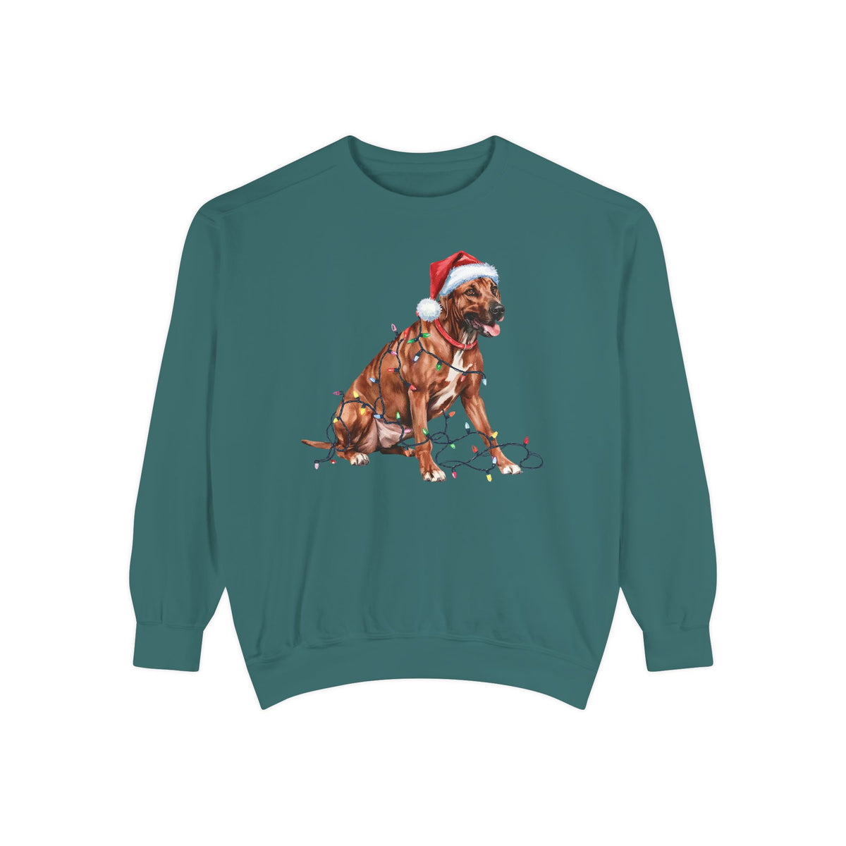 Christmas Rhodesian Ridgeback Sweatshirt, Christmas Lights Dog