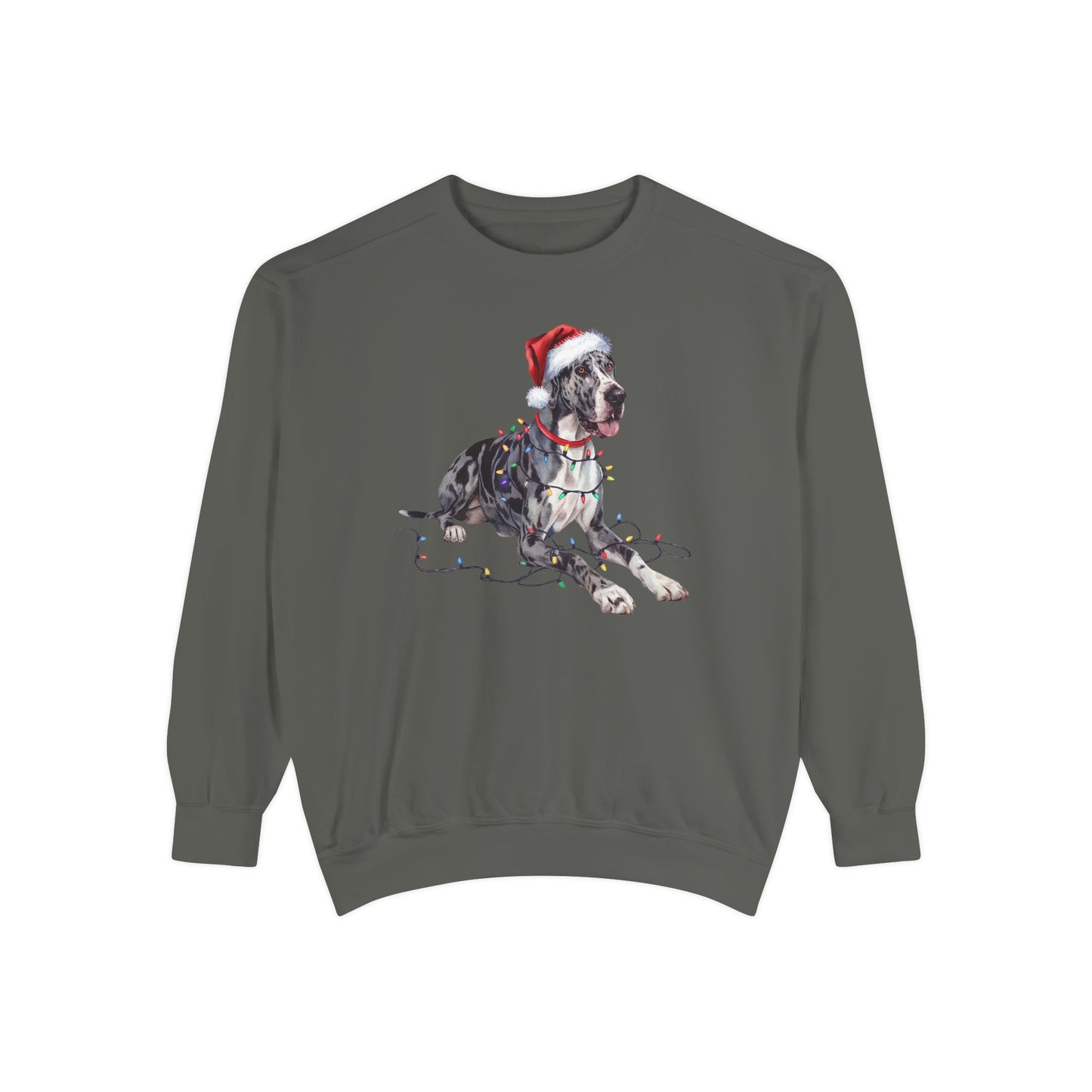 Christmas Great Dane Sweatshirt, Christmas Lights Dog Sweatshirt, Christmas Dog, Great Dane Mom Sweatshirt, Gift for Dog Lover, Great Dane