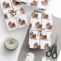Load image into Gallery viewer, Pomeranian Christmas Lights Wrapping Paper
