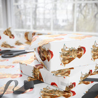 Load image into Gallery viewer, Brittany Spaniel Christmas Lights Wrapping Paper
