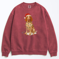 Load image into Gallery viewer, Bracco Italiano Christmas Sweatshirt, Holiday Dog Lover Gift, Cozy Winter Sweater, Festive Bracco Apparel, Cute Dog Design
