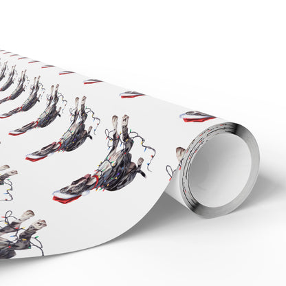Great Dane Christmas Lights Wrapping Paper