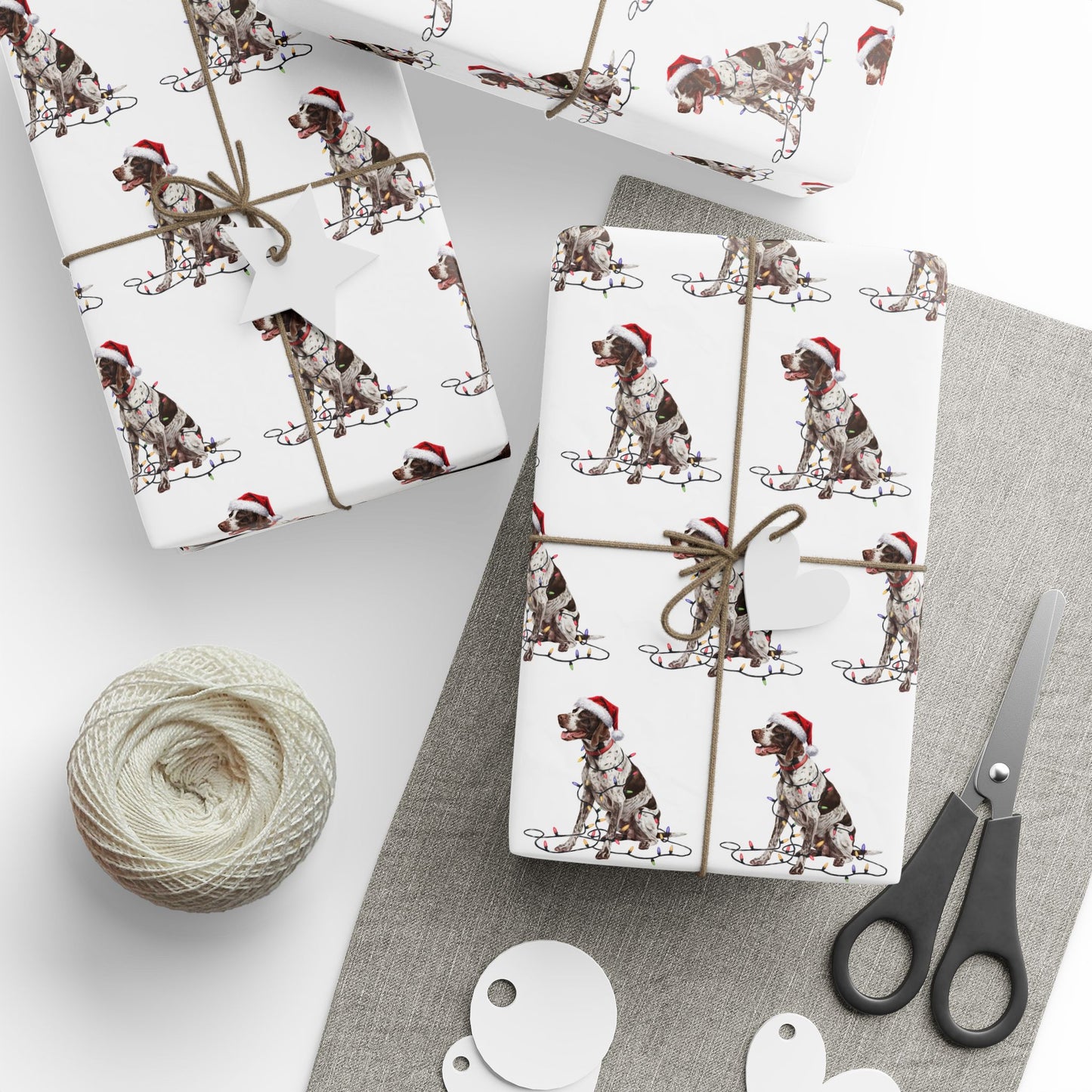 English Pointer Christmas Lights Wrapping Paper