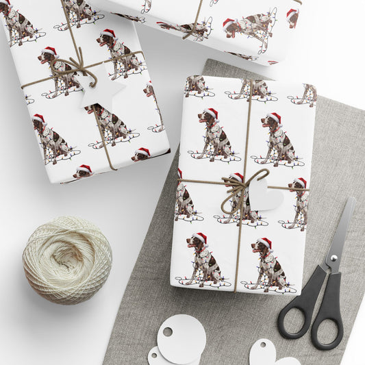 English Pointer Christmas Lights Wrapping Paper
