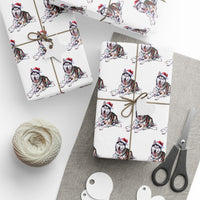 Load image into Gallery viewer, Siberian Husky Christmas Lights Wrapping Paper
