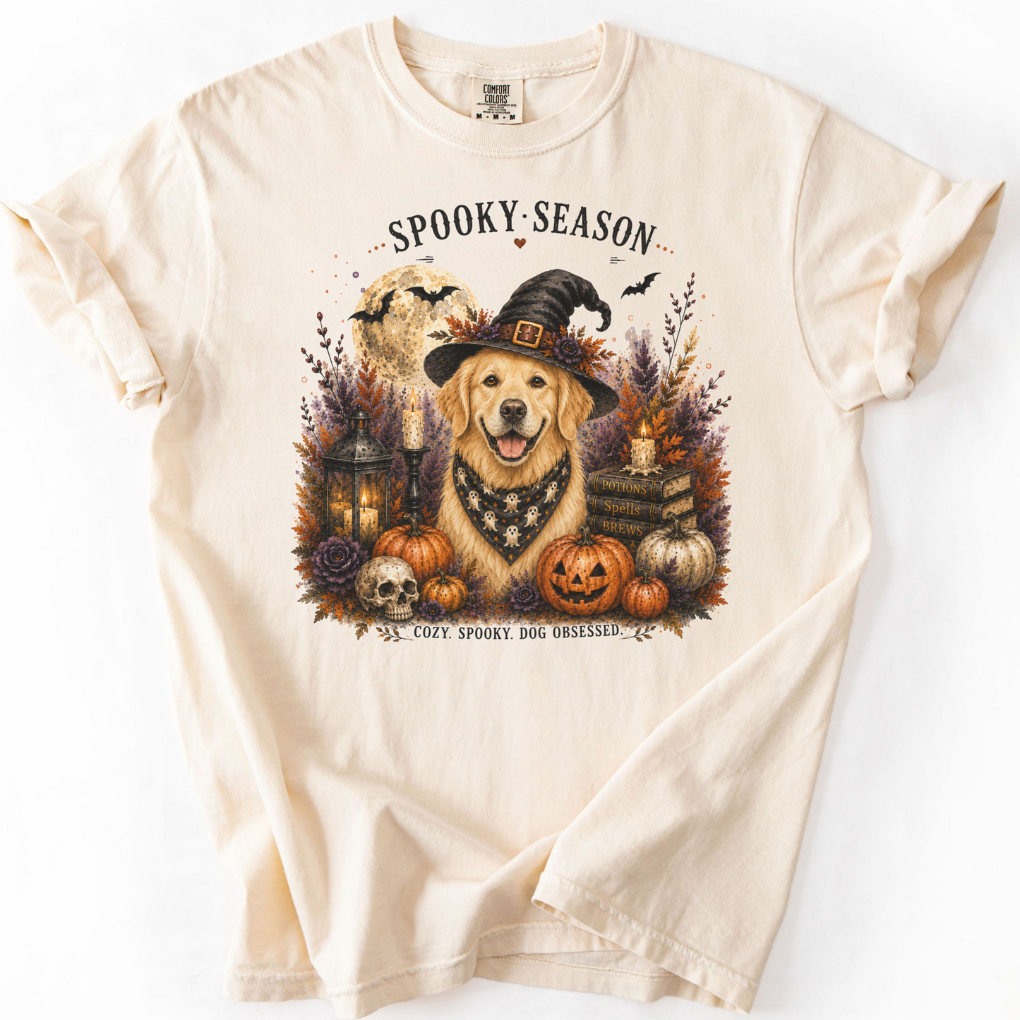 Golden Retriever Spooky Season Dog Mom Halloween Shirt