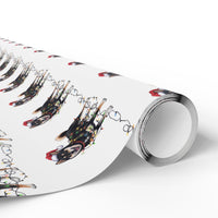 Load image into Gallery viewer, Black Shiba Inu Christmas Lights Wrapping Paper
