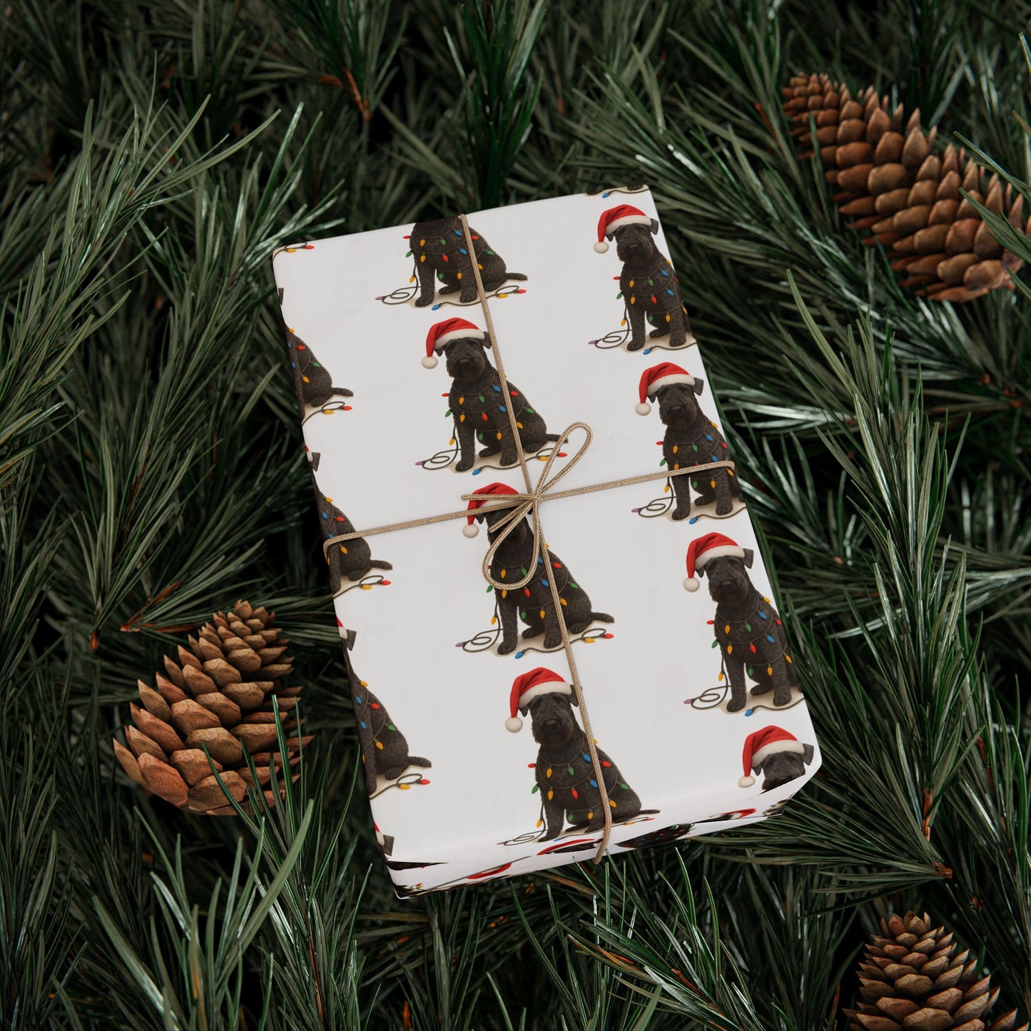 Kerry Blue Terrier Christmas Lights Wrapping Paper