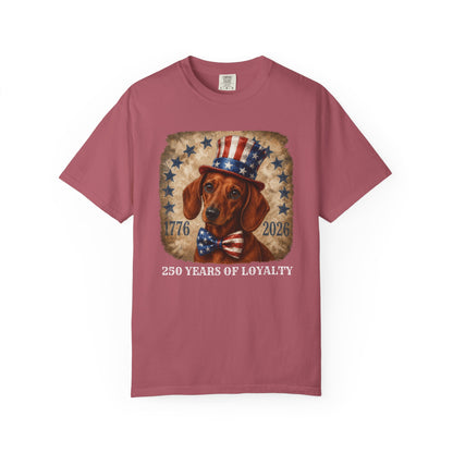 Red Dachshund 250 Years of Loyalty Shirt