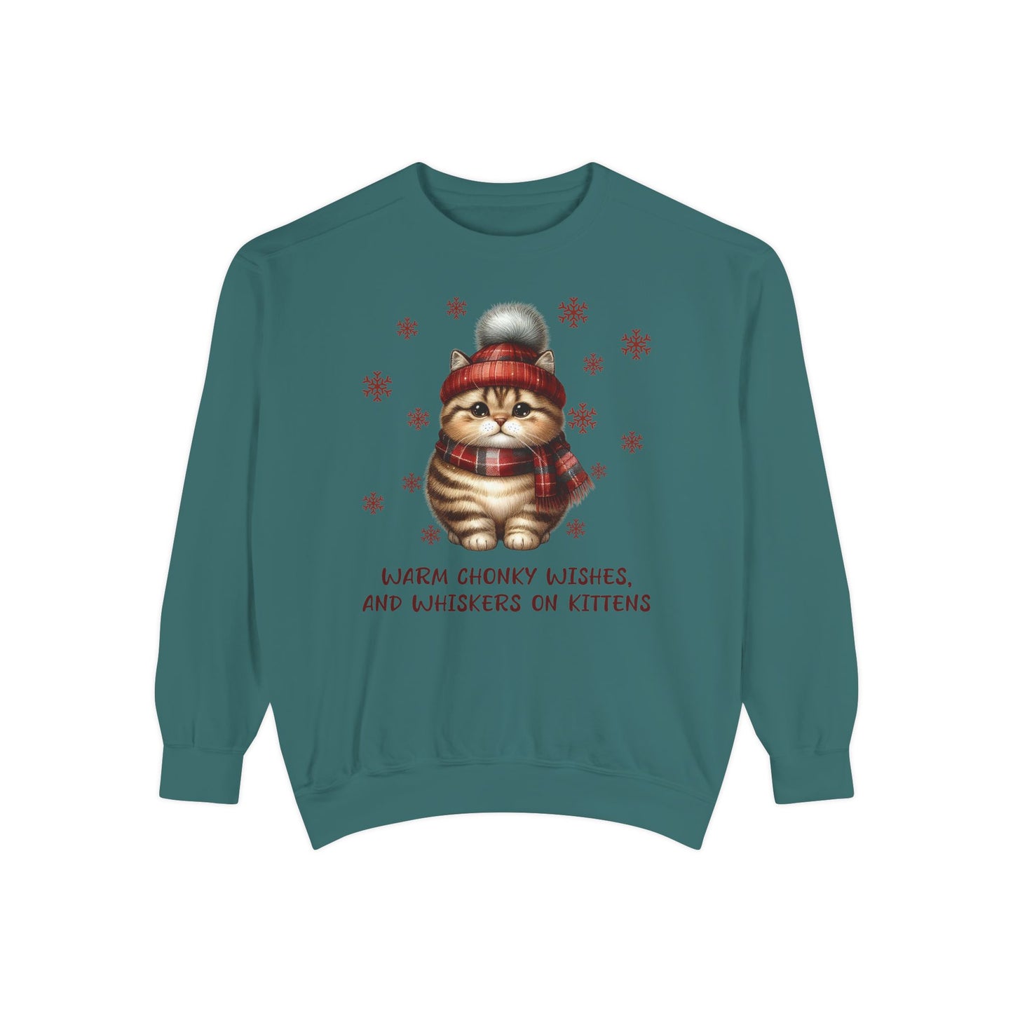 Chunky Cat Sweatshirt, Christmas Cat Sweatshirt, Christmas Sweatshirts, Cat Sweatshirt, Cozy Winter Sweater, Holiday Cat Lovers Gift