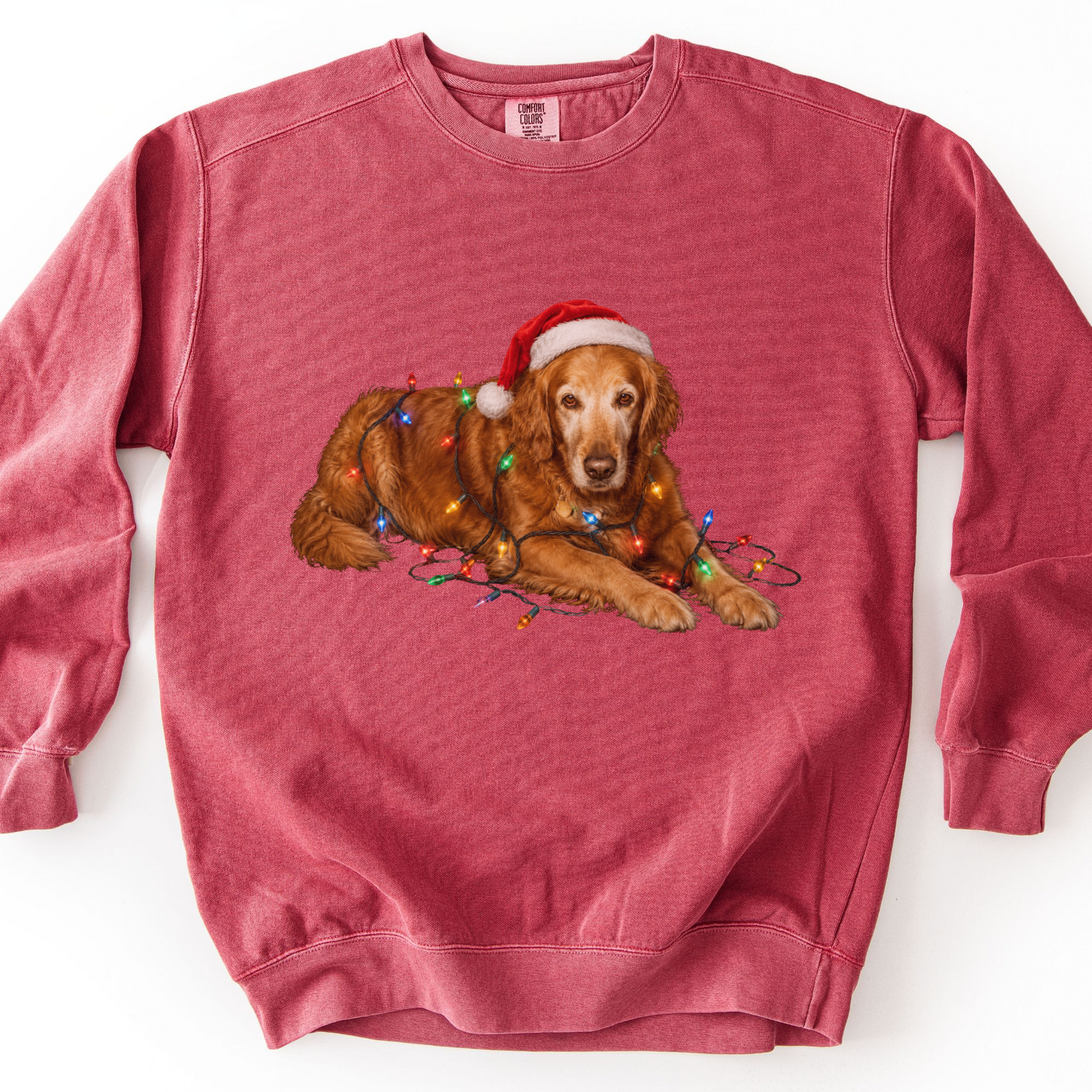 Personalized Dog Photo Christmas Sweatshirt Custom Pet Holiday Crewneck Gift