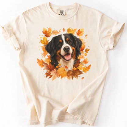 Bernese Mountain Dog Fall Shirt, Autumn Dog Mom Comfort Colors Tee