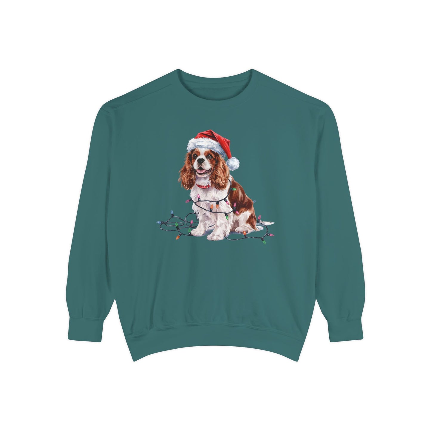 Christmas Cavalier King Charles Spaniel Sweatshirt, Christmas Lights Dog, Christmas Dog, Cavalier Spaniel Mom, Gift for Dog Lover