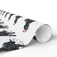 Load image into Gallery viewer, Black Lab Christmas Lights Wrapping Paper
