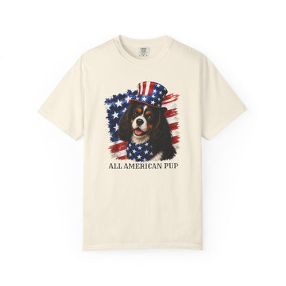 Patriotic Tricolor Cavalier All American Pup Shirt