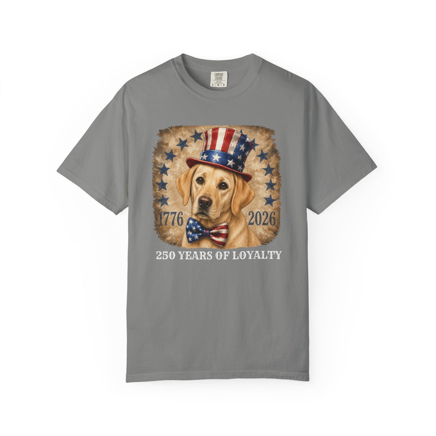 Yellow Lab Patriotic 250 Years of Loyalty Shirt